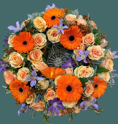 Orange and Lilac Wreath