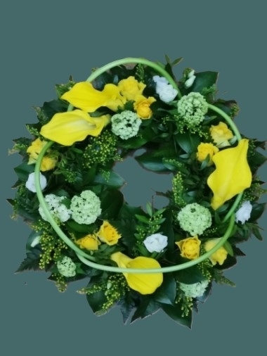 Yellow Contemporary Wreath